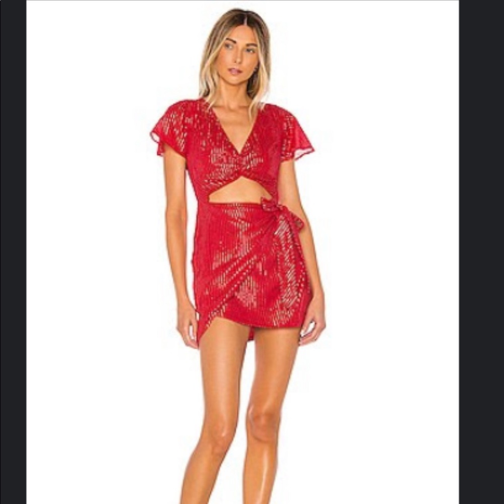 Majorelle Red Mini Dress